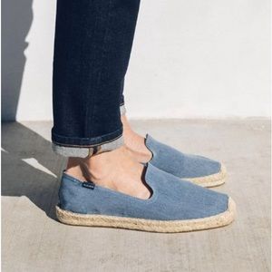 NWT Men’s Soludos Espadrilles Smoking Slipper in Slate Blue